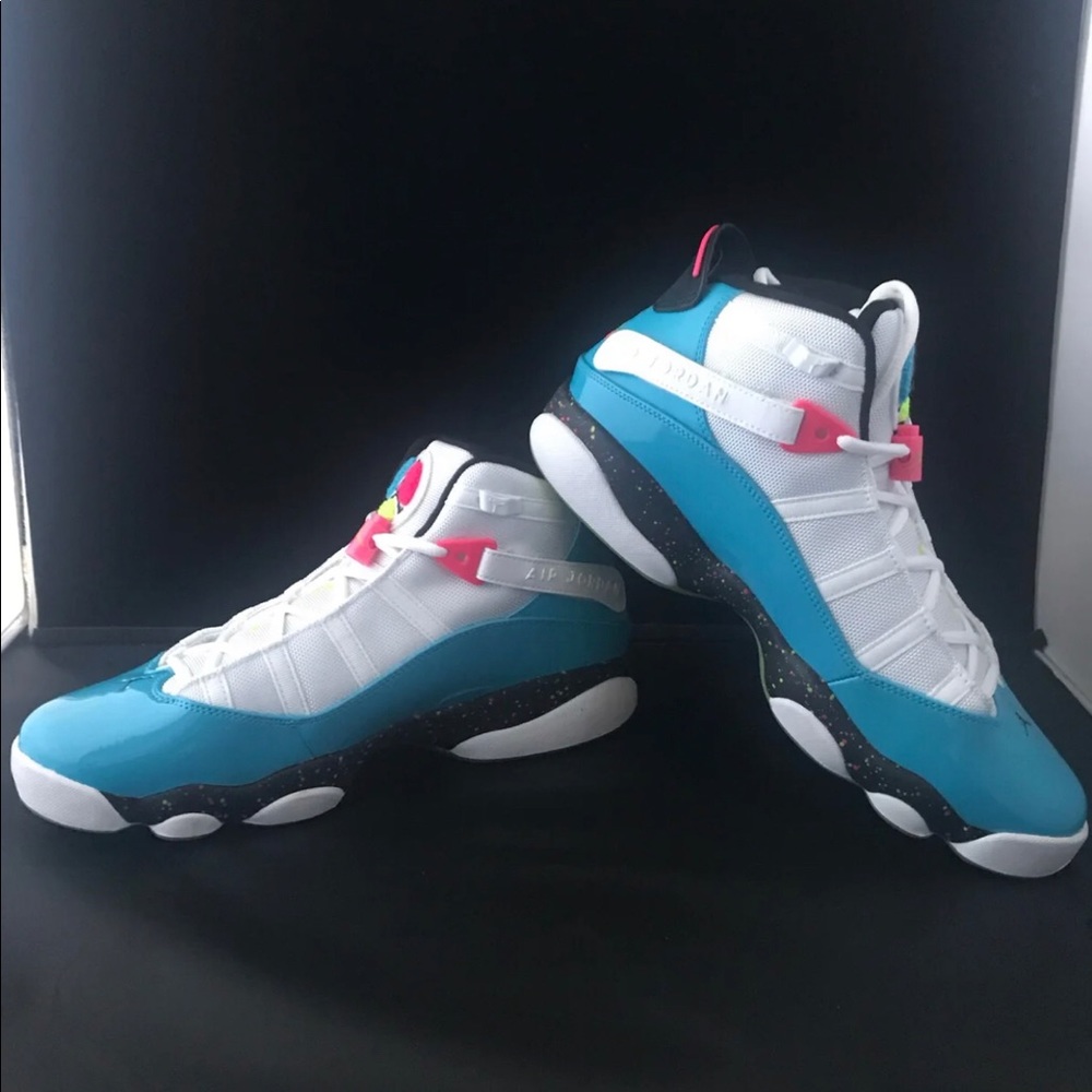 Jordan 6 Rings Cyber-Blue Fury